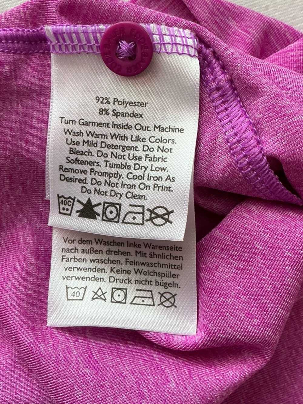 Eddie Bauer Travex Button Down Shirt Roll Tab Long Sleeve Top Purple Light M - Picture 9 of 11